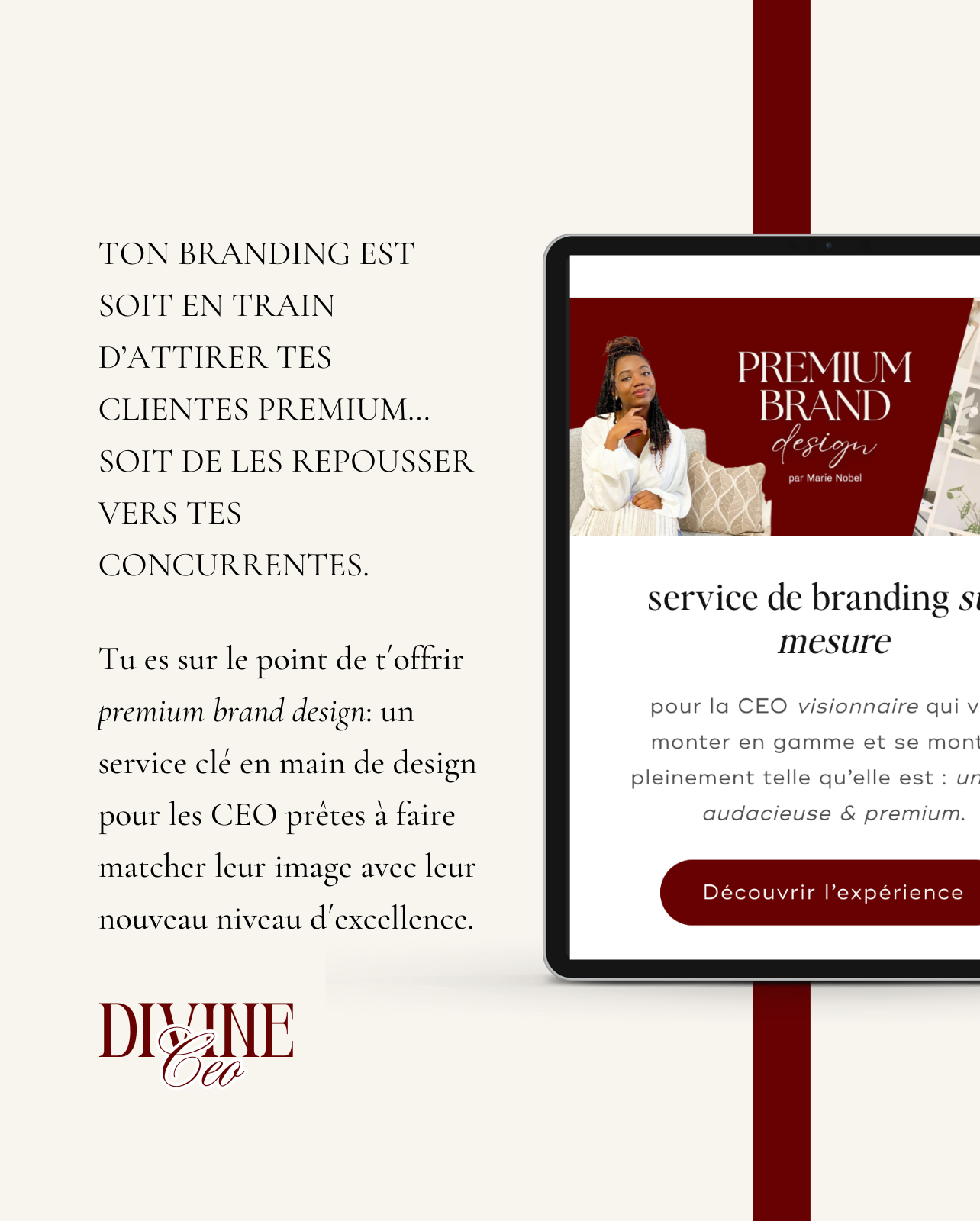Service sur mesure: premium brand design