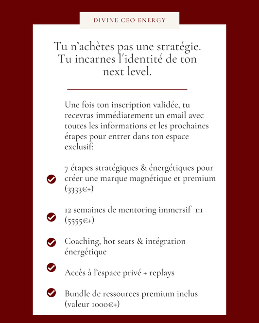 coaching privé: divine ceo energy